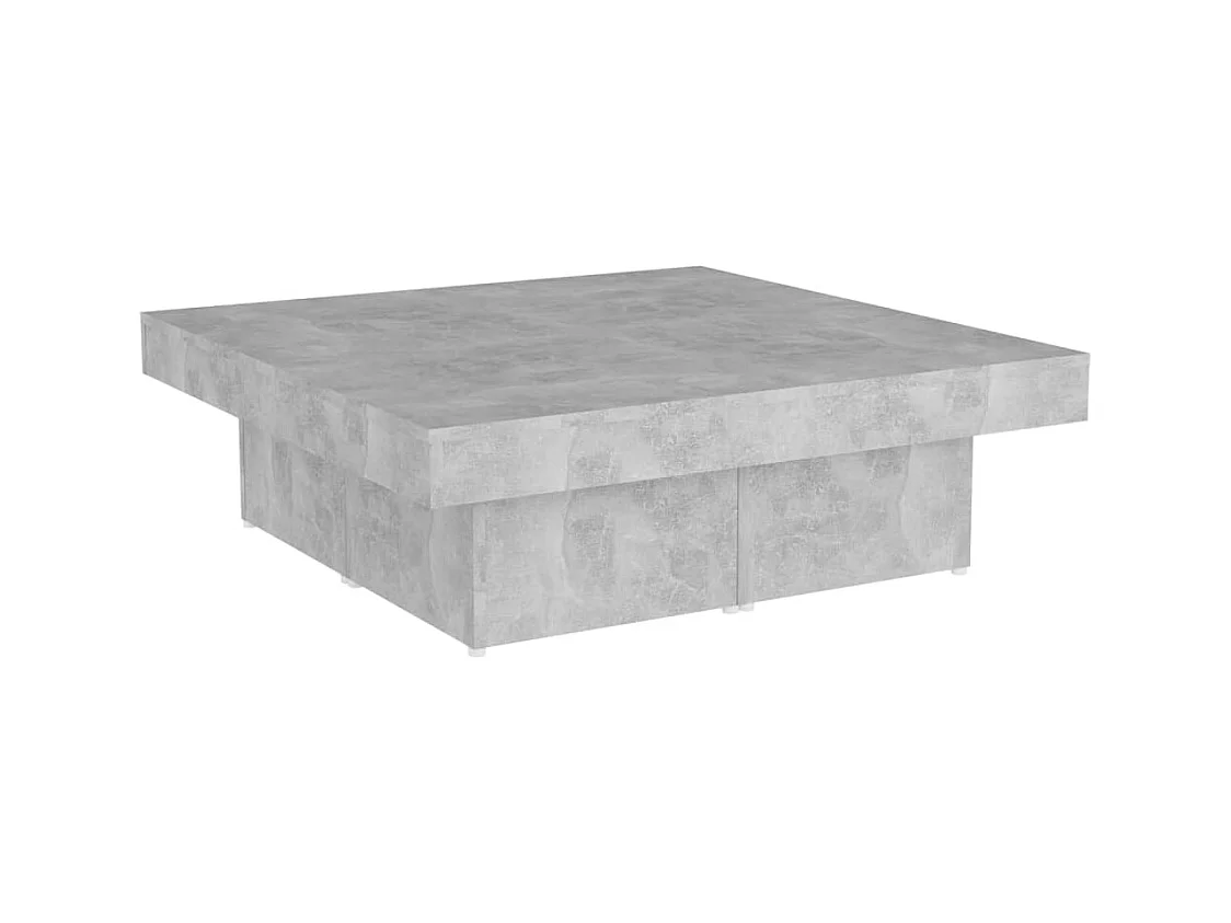 Salontafel 90x90x28 cm bewerkt hout betongrijs