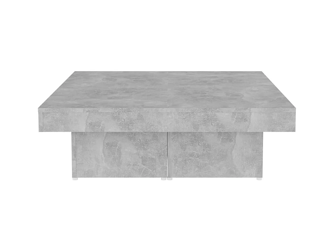 Salontafel 90x90x28 cm bewerkt hout betongrijs