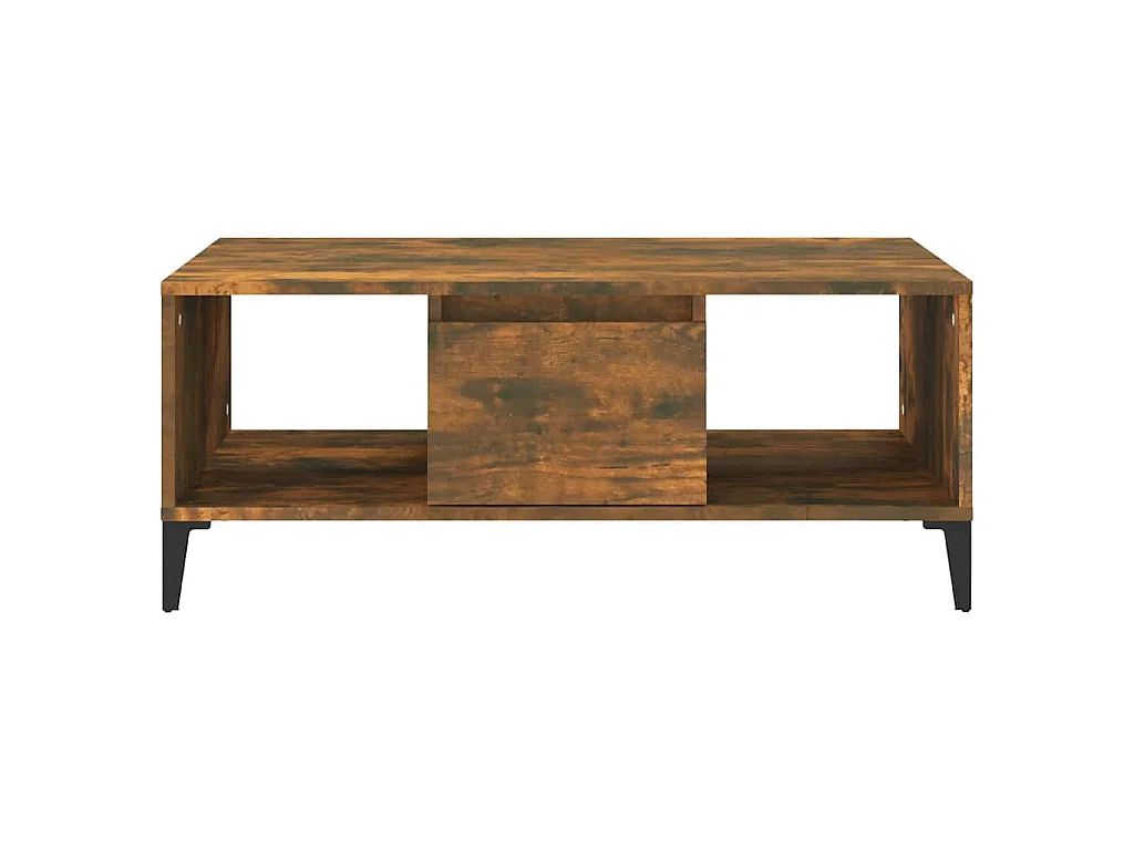 Table basse Chêne fumé 90x50x36,5 cm Bois d'ingénierie