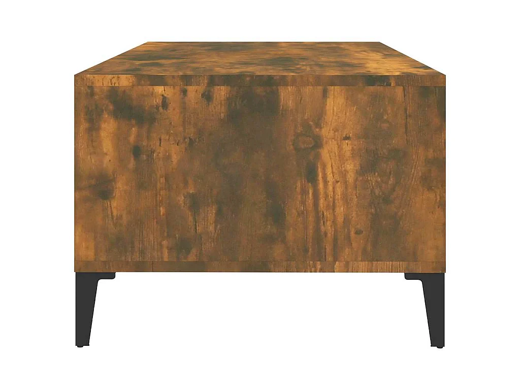 Table basse Chêne fumé 90x50x36,5 cm Bois d'ingénierie