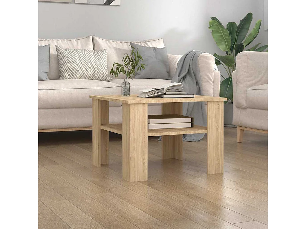 Couchtisch Sonoma-Eiche 60x60x42 cm Holzwerkstoff