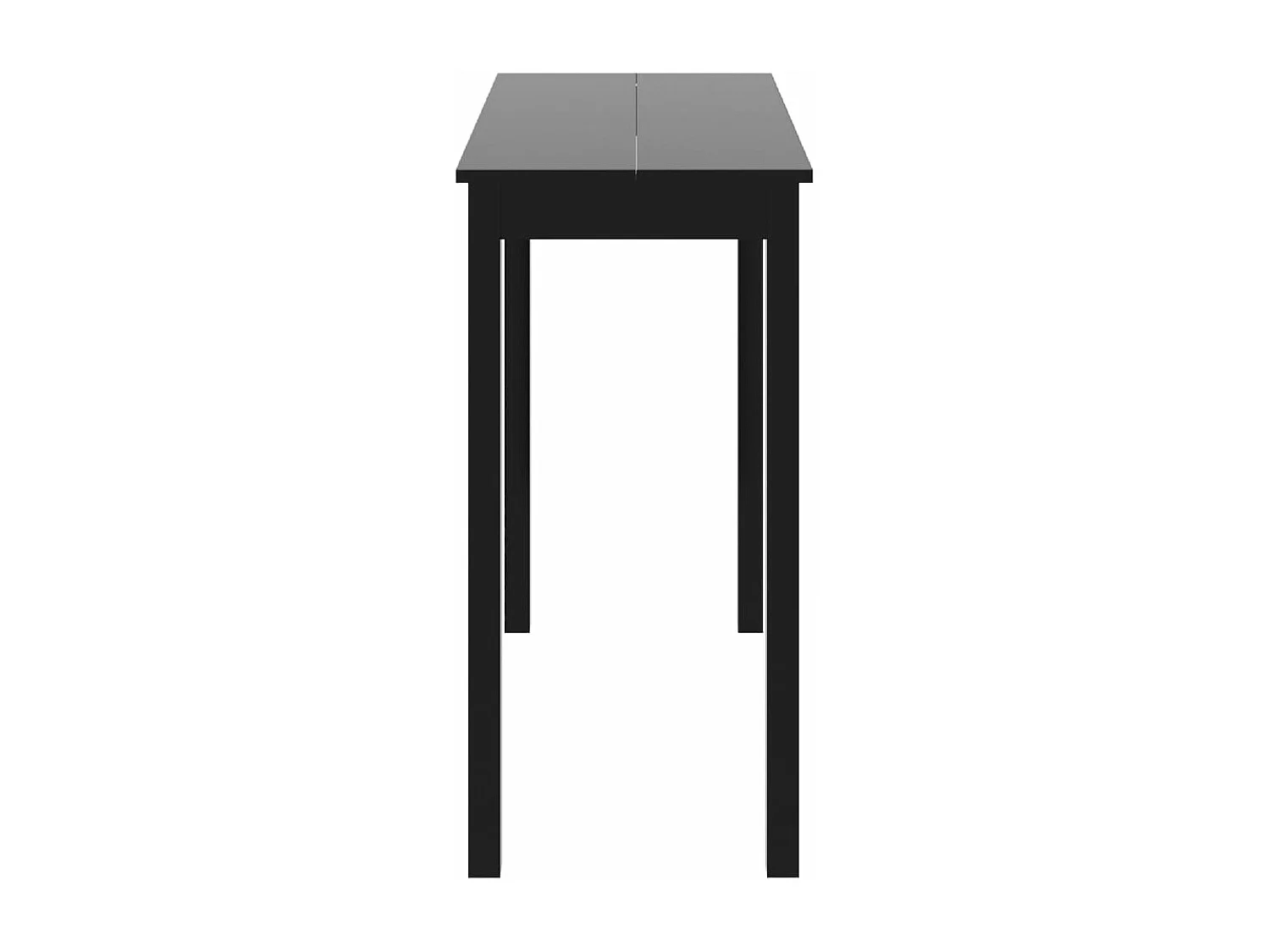 Table de bar MDF noir 115x55x107 cm