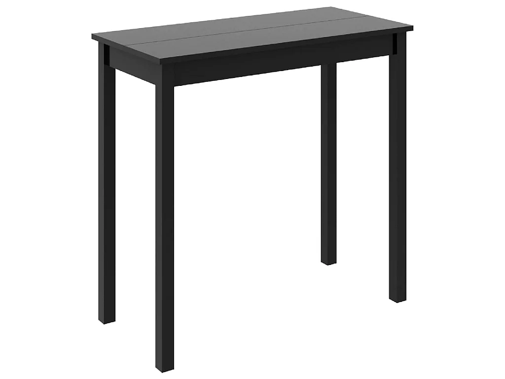 Table de bar MDF noir 115x55x107 cm