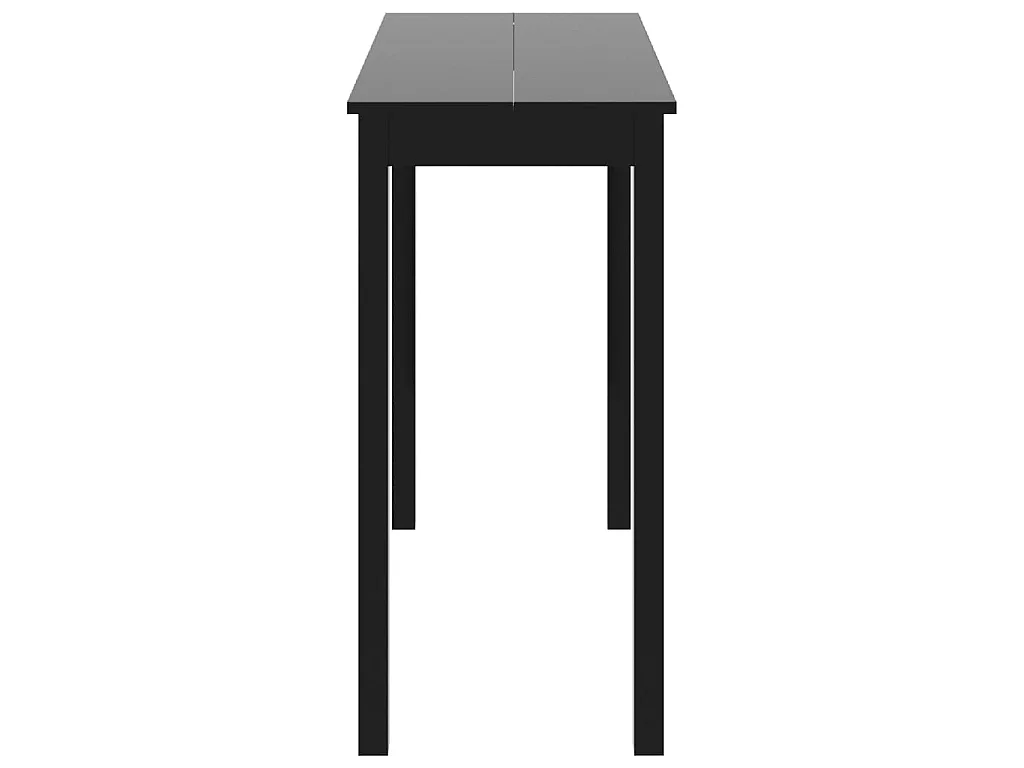 Table de bar MDF noir 115x55x107 cm
