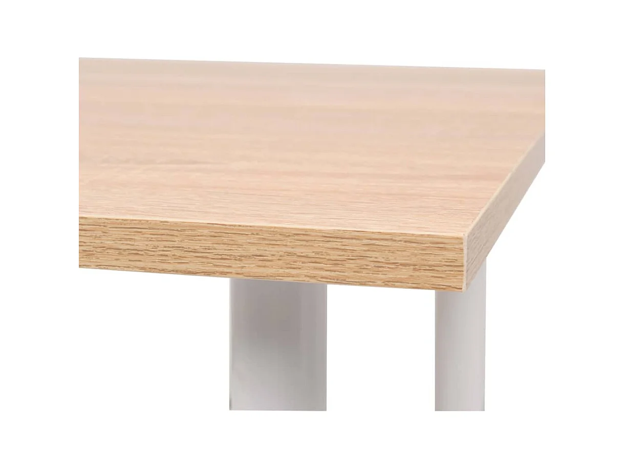 Table à manger 120x60x73 cm Chêne et blanc