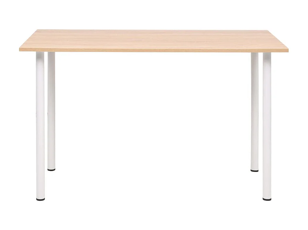 Table à manger 120x60x73 cm Chêne et blanc