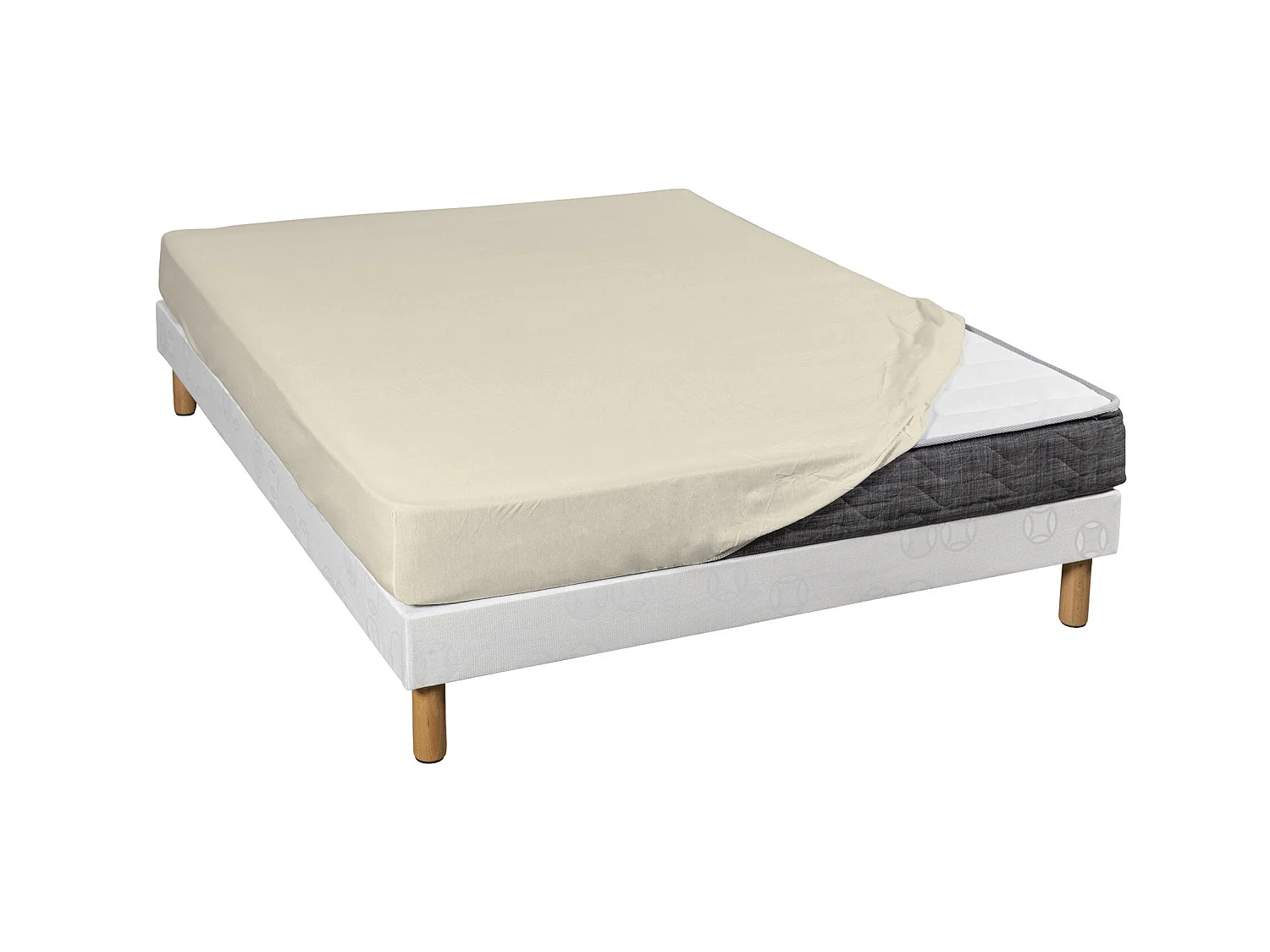 Drap housse lin jersey coton Lycra Tencel 180x200 à 200x220