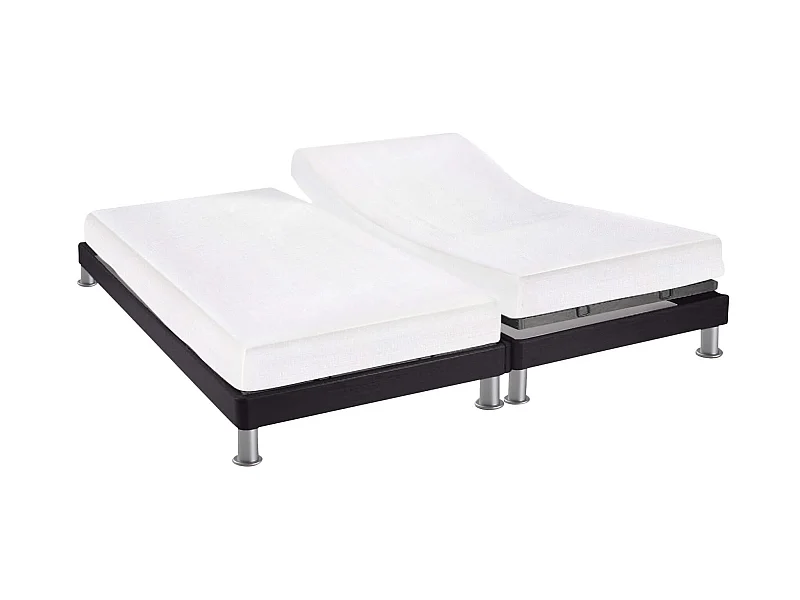 Drap housse 2x80x200 cm pour lit articulé blanc 100% lin blanc Terre de Nuit