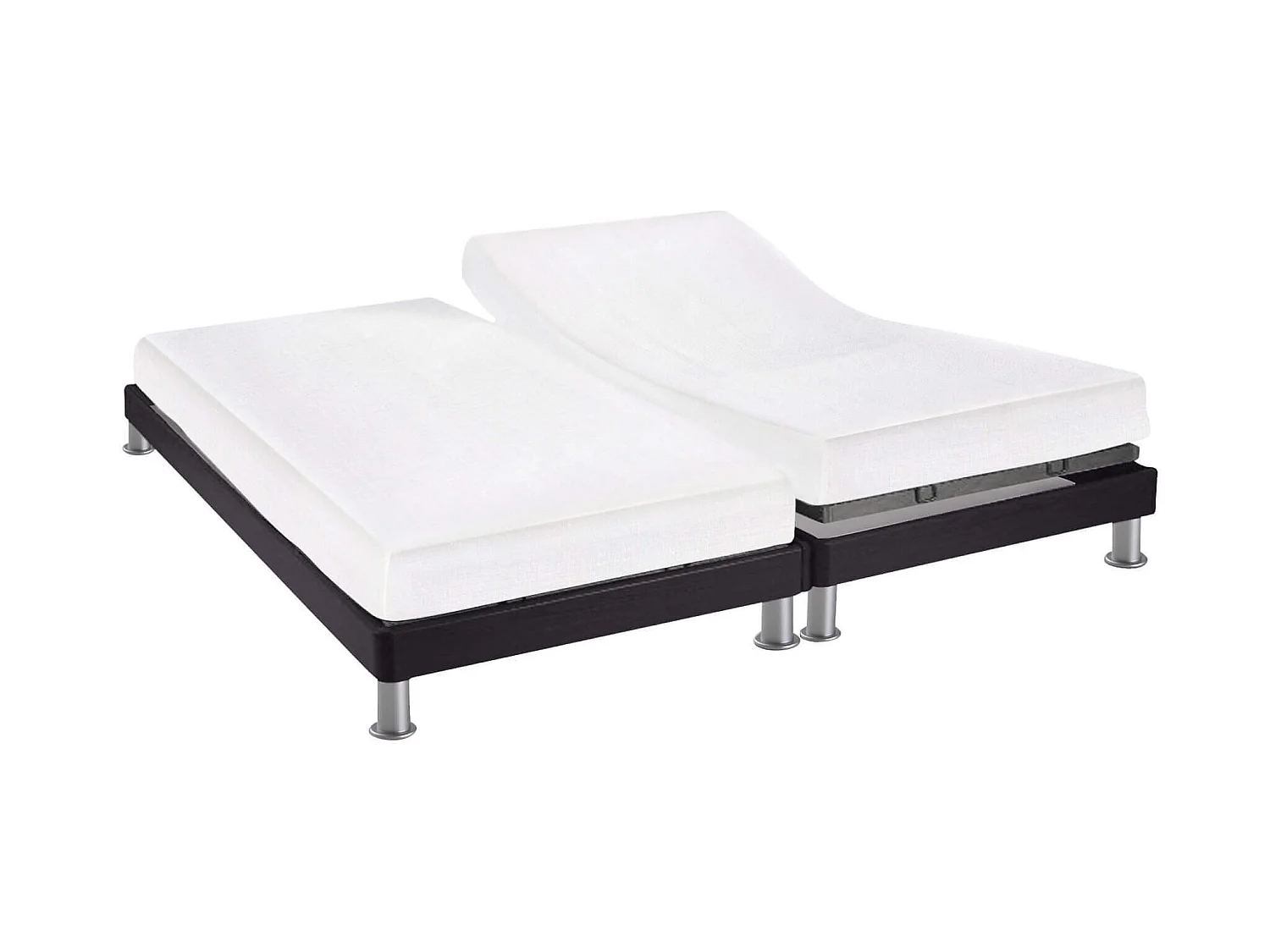 Drap housse 2x80x200 cm pour lit articulé blanc 100% lin blanc Terre de Nuit