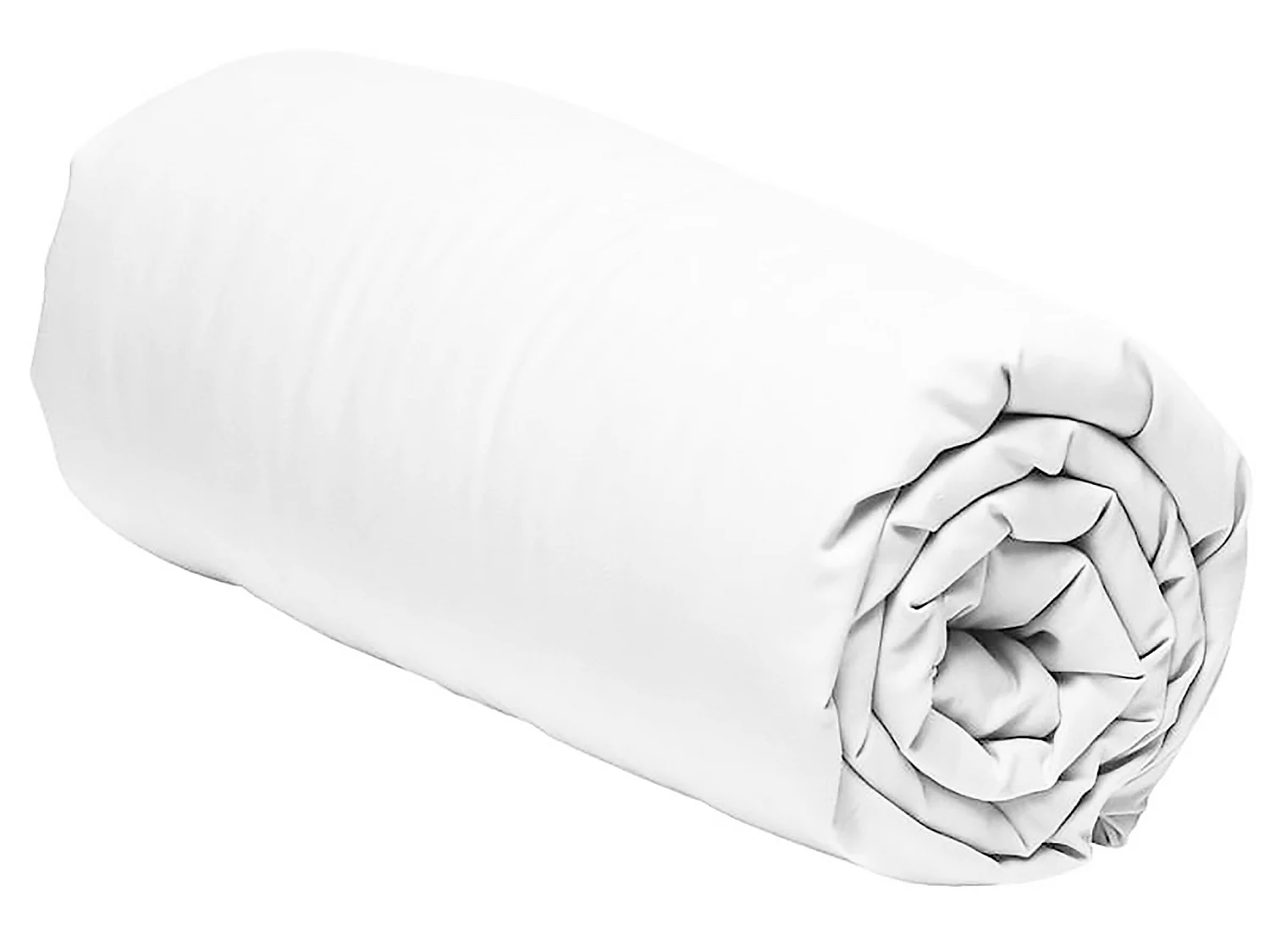 Drap housse Satin Blanc 160x200 cm