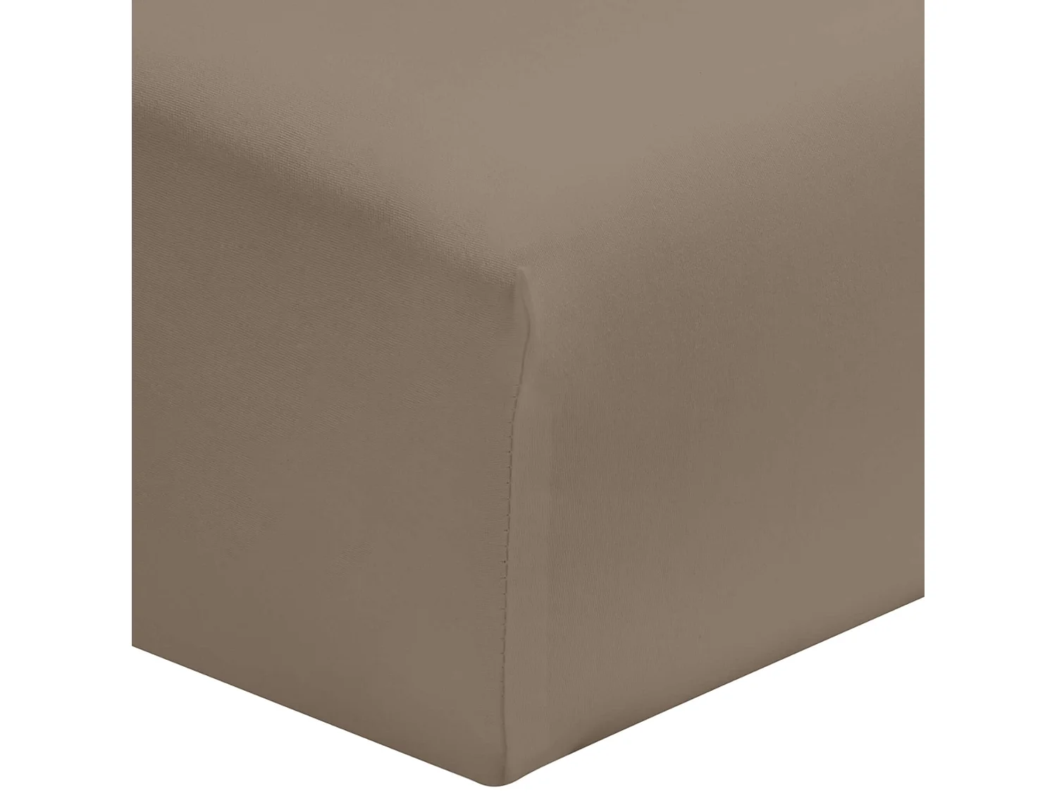 Drap housse pour lit articulé 2x70x190 taupe 100% coton biologique Terre de Nuit