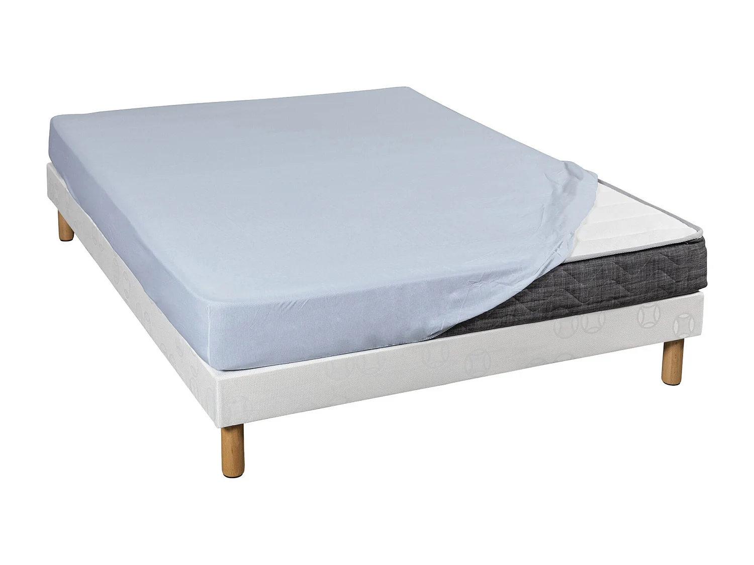 Drap housse lin jersey coton Lycra Tencel 110x200