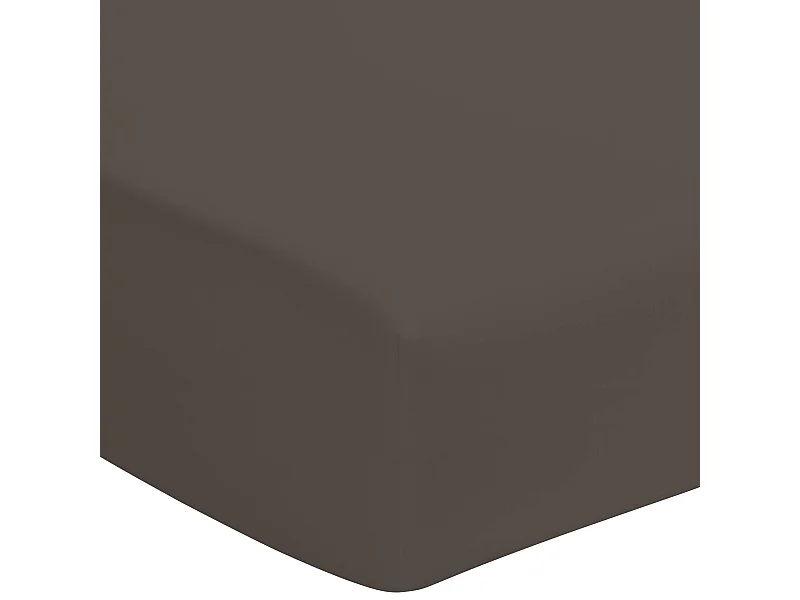 Drap housse zinc 100% coton bonnet 40 cm 160x190 cm