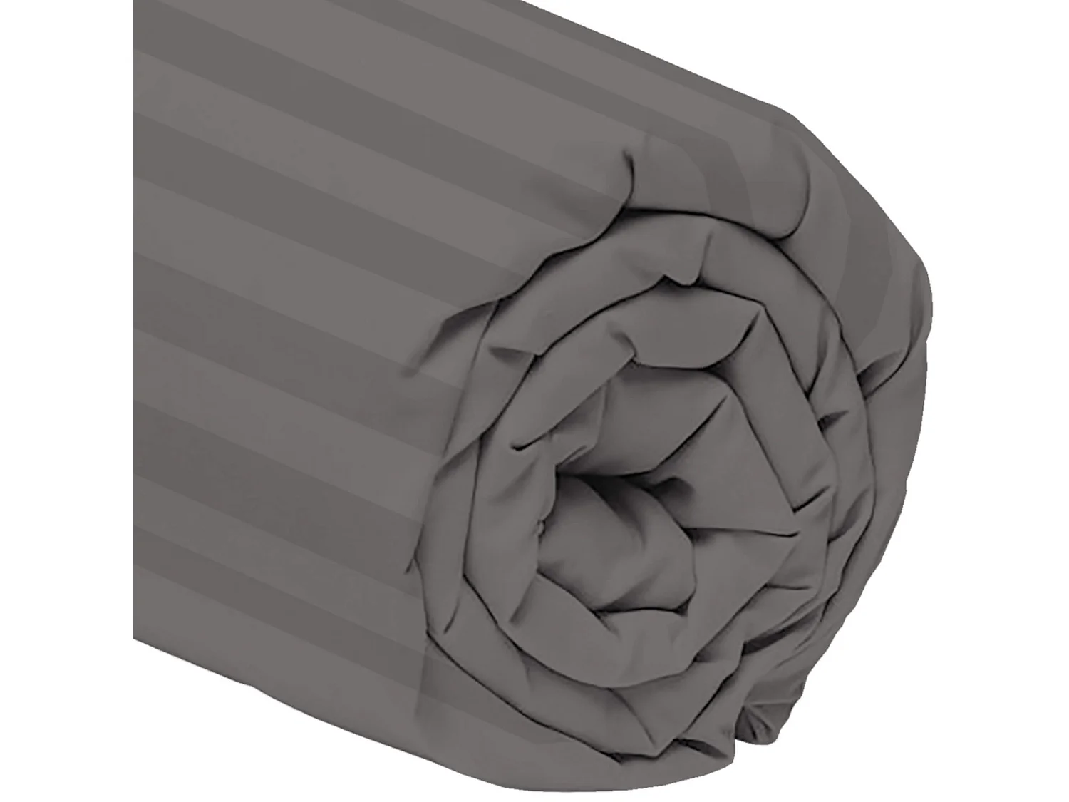 Drap housse Satin Gris Perle 140x190 cm