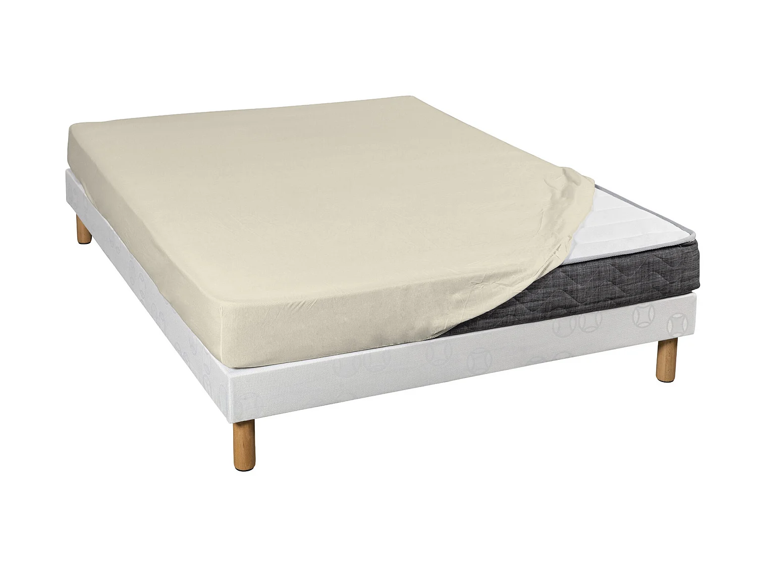 Drap housse lin jersey coton Lycra Tencel 100x220