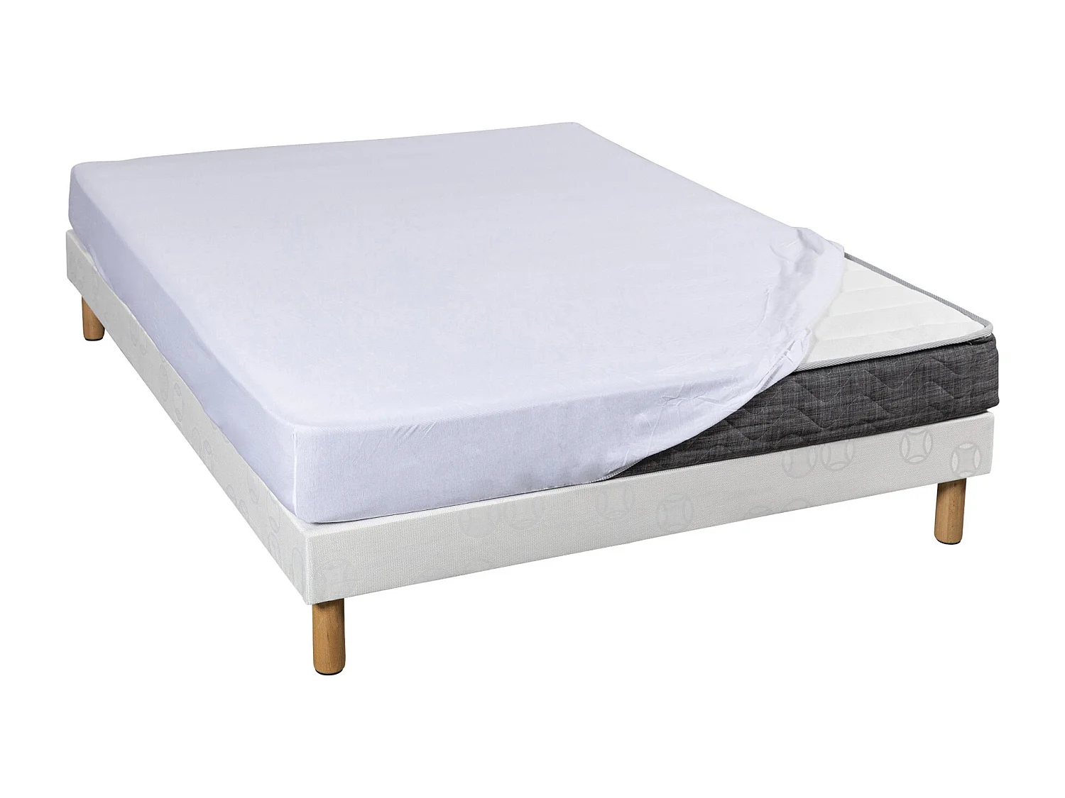 Drap housse lin jersey coton Lycra Tencel 160x210