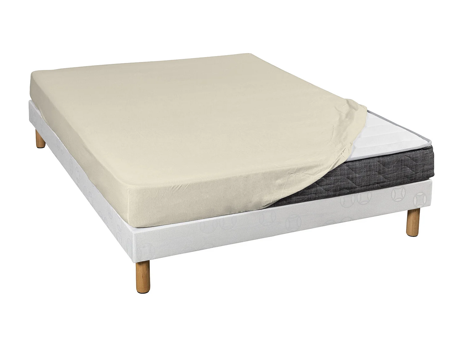 Drap housse lin jersey coton Lycra Tencel 100x210