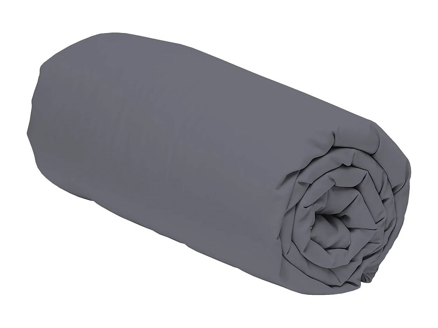 Drap housse Satin Gris Perle 160x200 cm