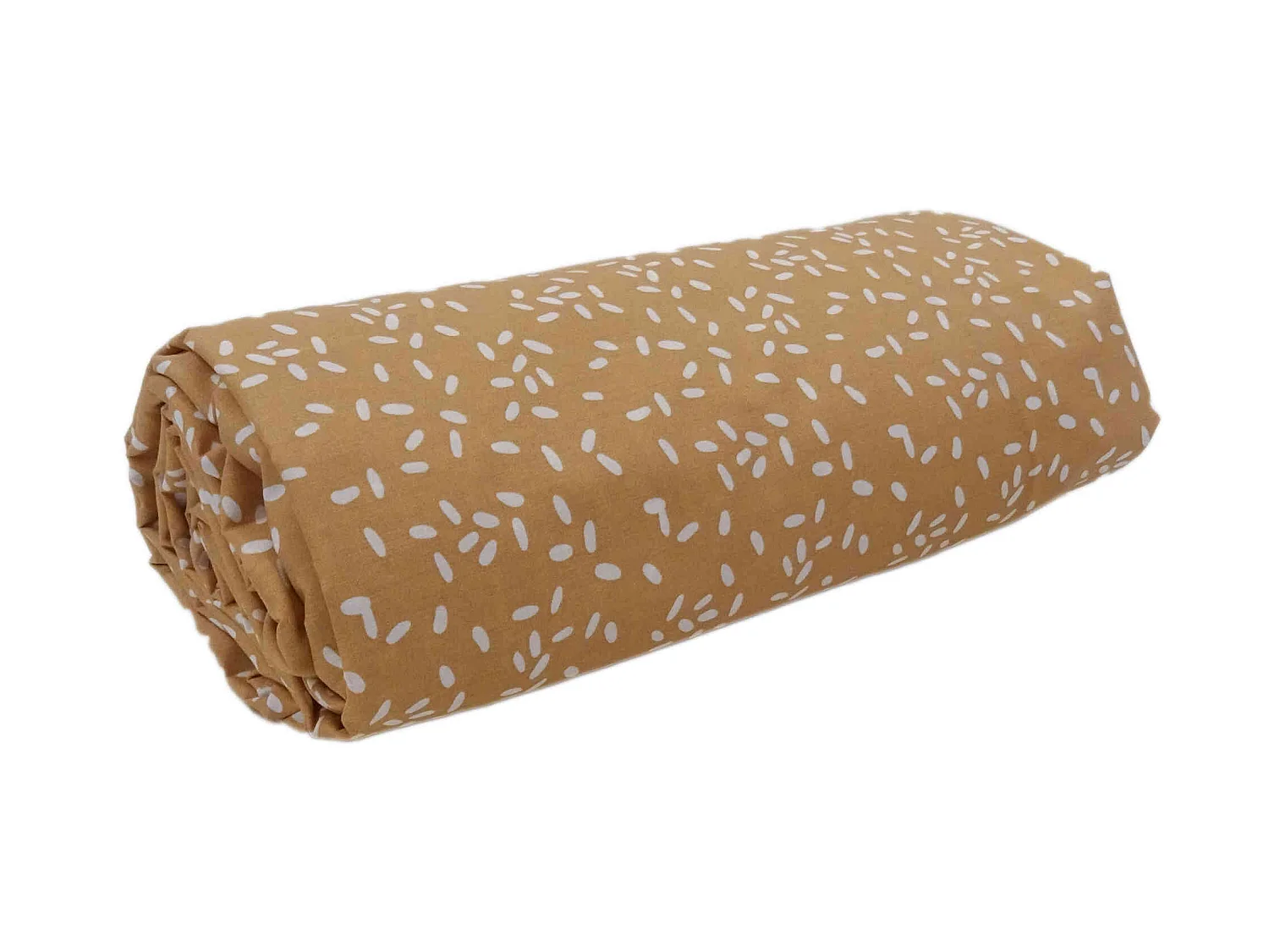 Drap housse percale Santal beige bonnet 40 cm 140x200 cm - Tradilinge