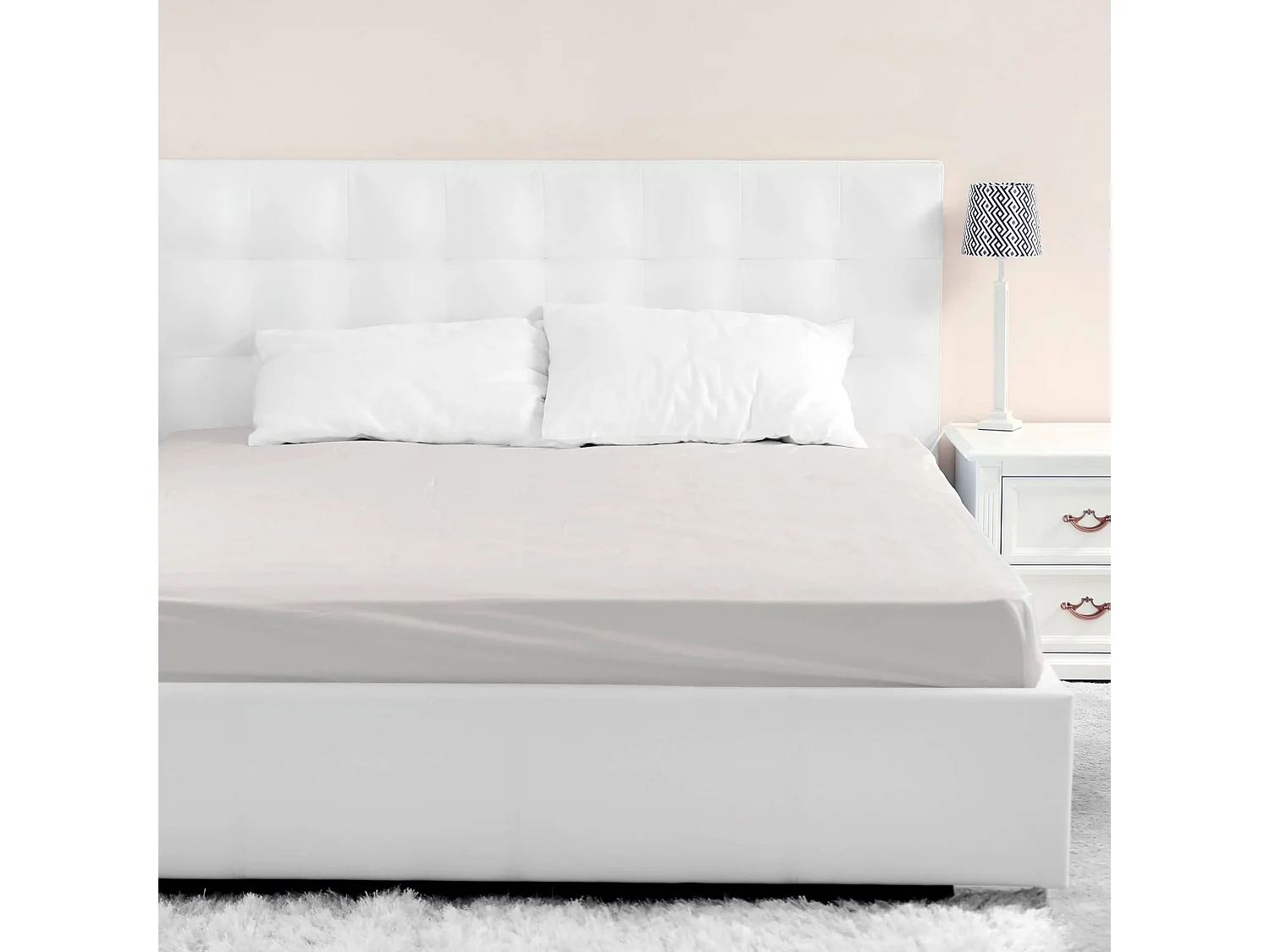 Drap housse jersey sable bonnet 40 cm 160x190/200