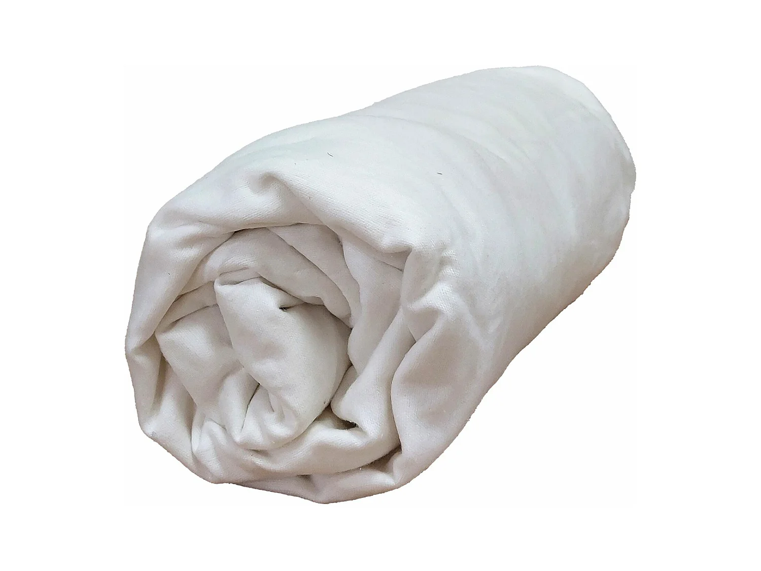 Drap housse flanelle blanc bonnet 30 cm 90x190 cm - Tradilinge