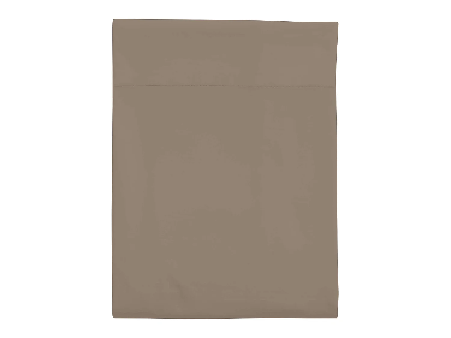 Drap plat taupe 100% coton biologique 180x290 cm