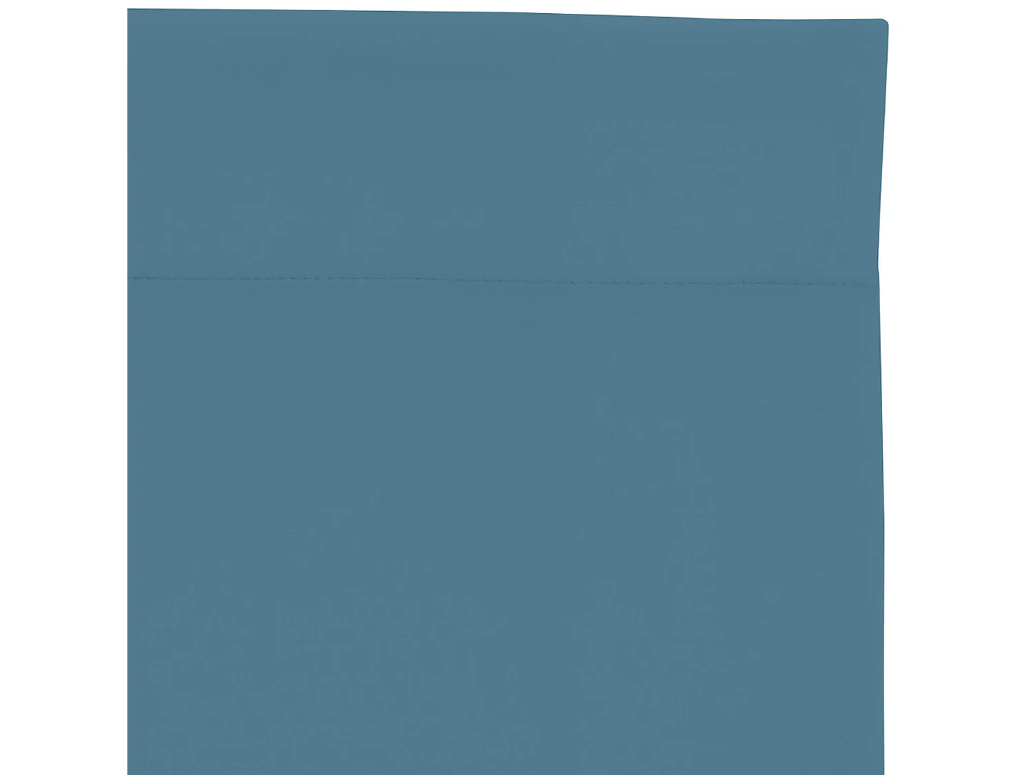 Drap plat bleu minéral 100% coton biologique 270x310 cm