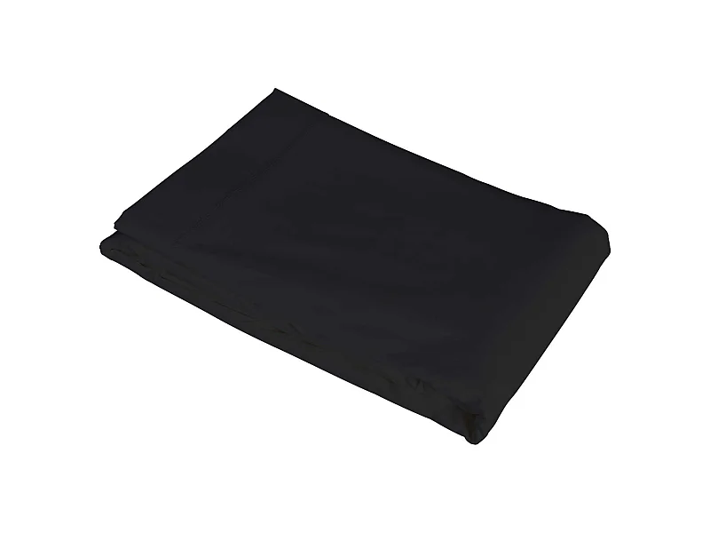 Drap plat noir 100% coton 180x290