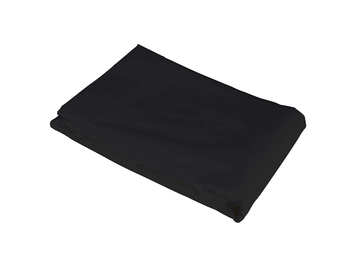 Drap plat noir 100% coton 180x290