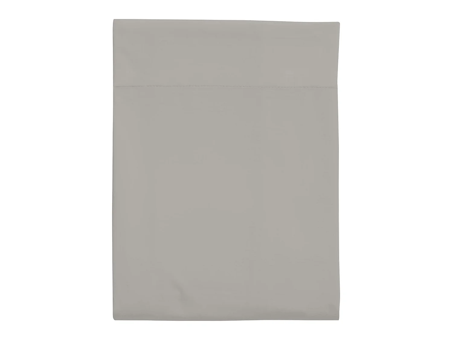 Drap plat 100% coton gris mastic 180x290 cm