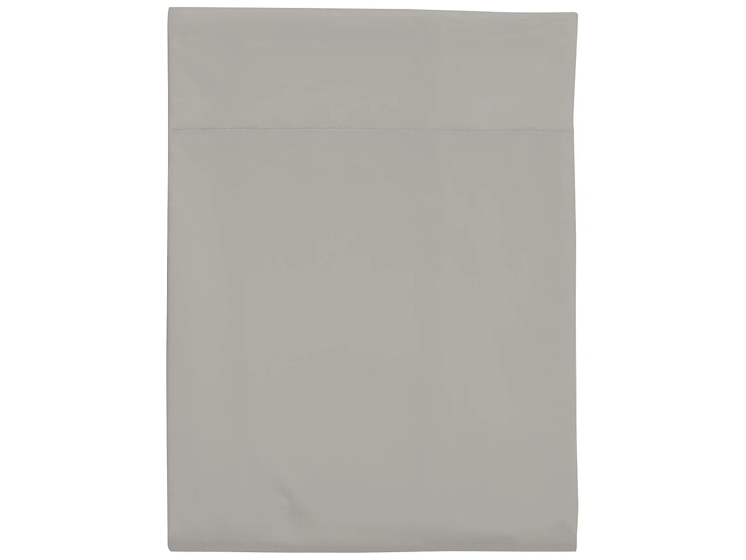 Drap plat 100% coton gris mastic 180x290 cm