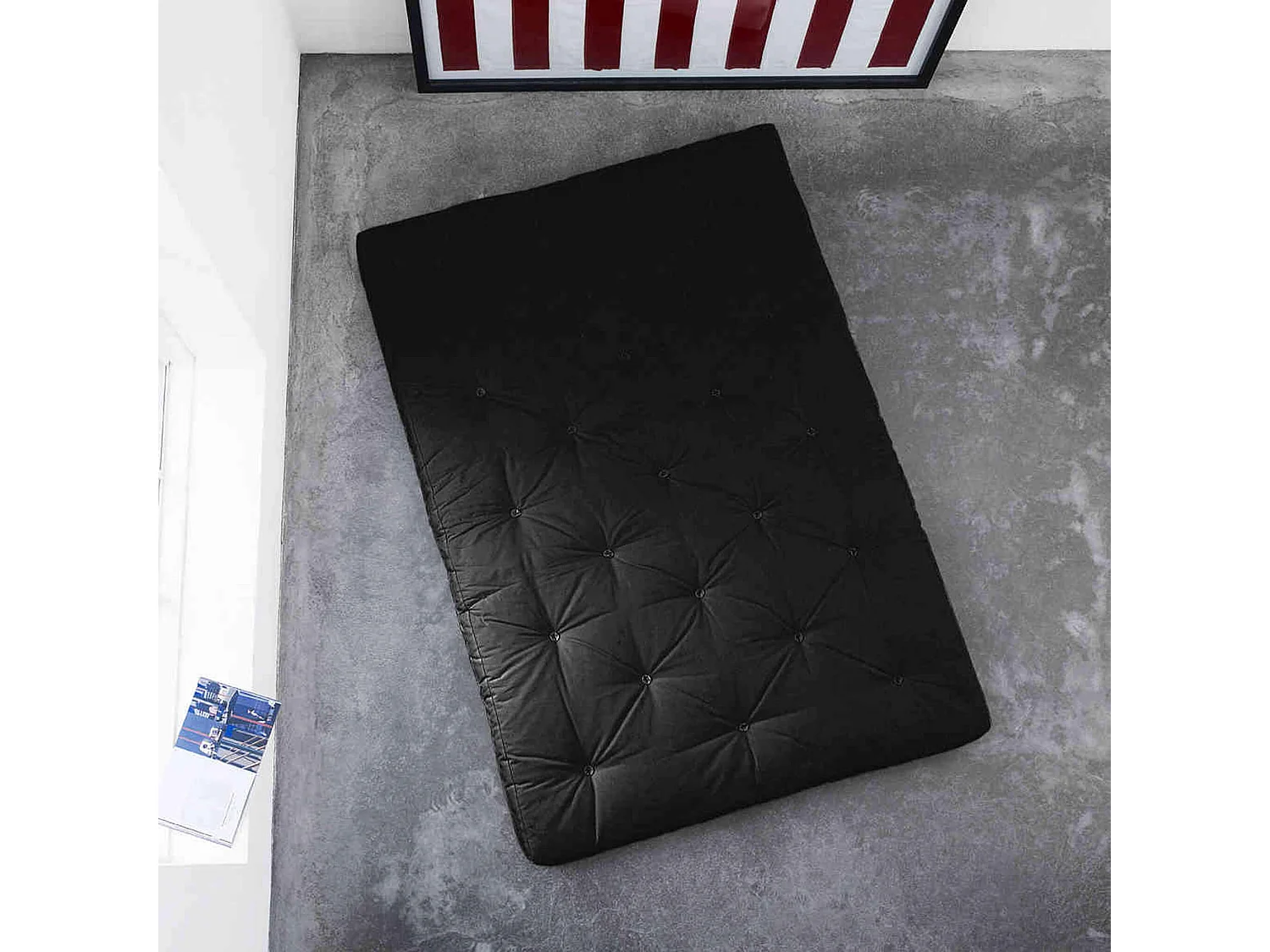 Matelas futon noir 15 cm COMFORT 200x200