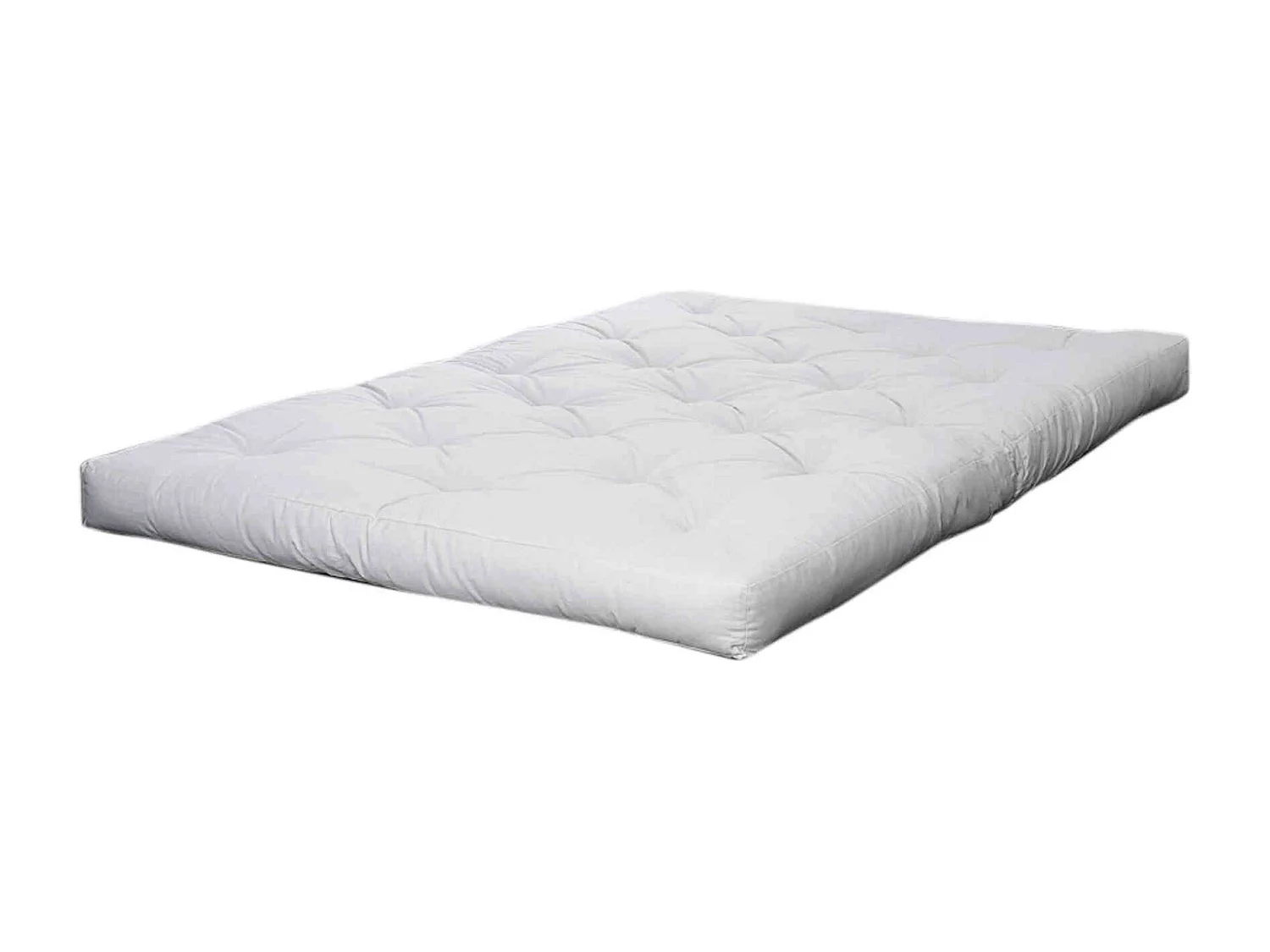 Matelas futon ecru 18 cm double coeur en latex 140x200