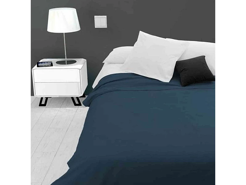Jeté de lit Adèle bleu 240x220 cm