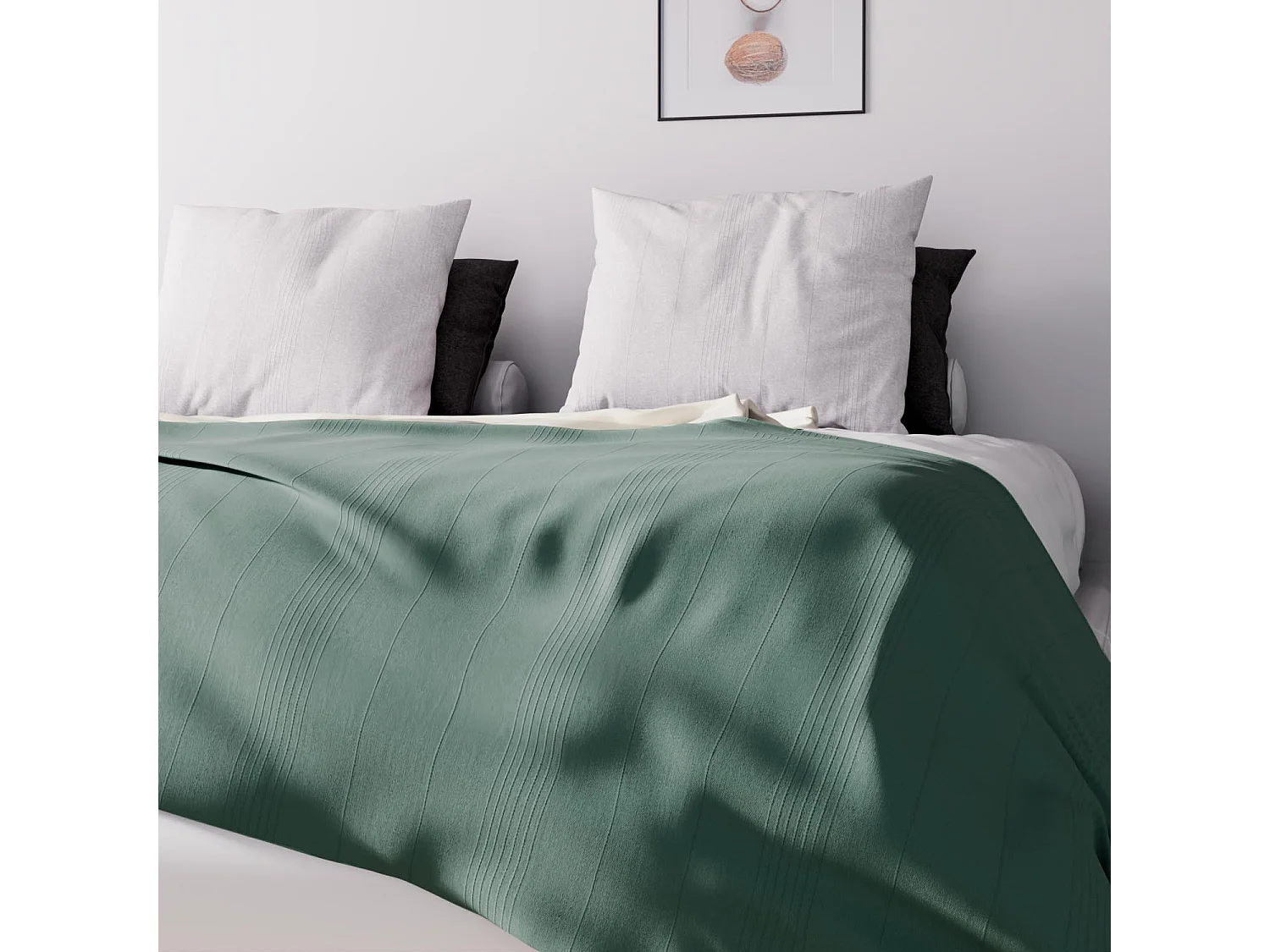 Jeté de lit Adèle vert 240x220 cm