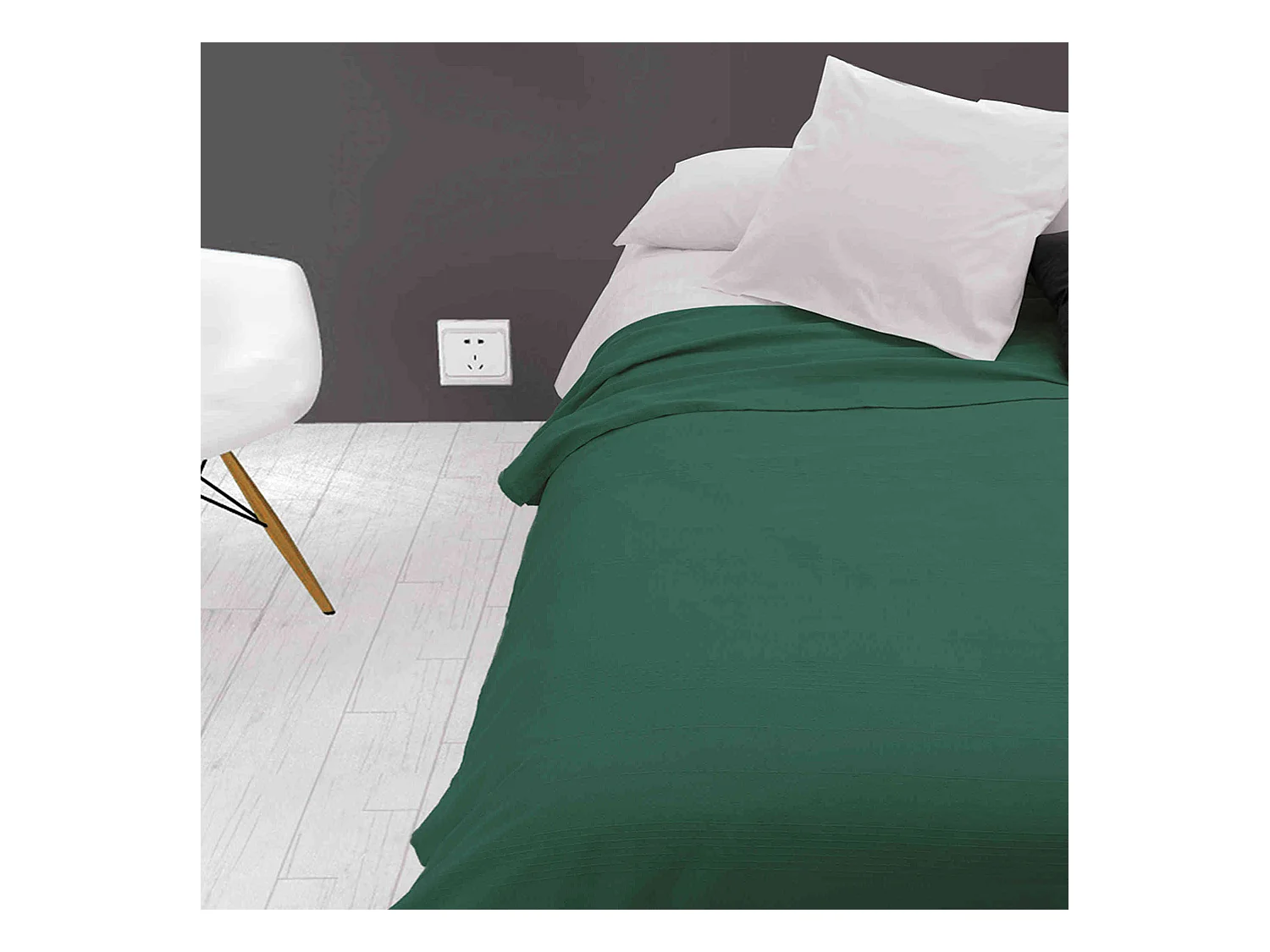 Jeté de lit Adèle vert 240x220 cm