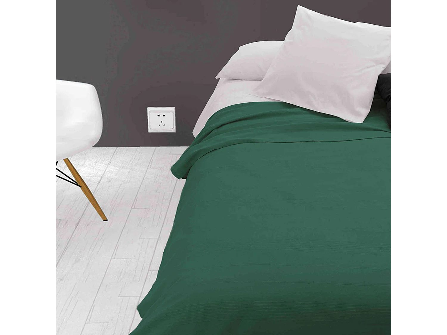 Jeté de lit Adèle vert 240x220 cm