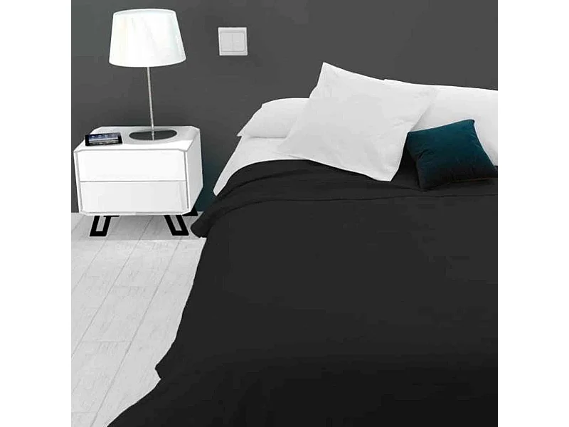 Jeté de lit Adèle anthracite 180x220 cm