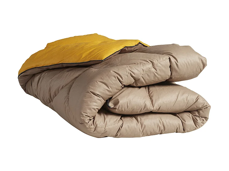 Édredon gonflant bicolore taupe-or Terre de Nuit 140x150