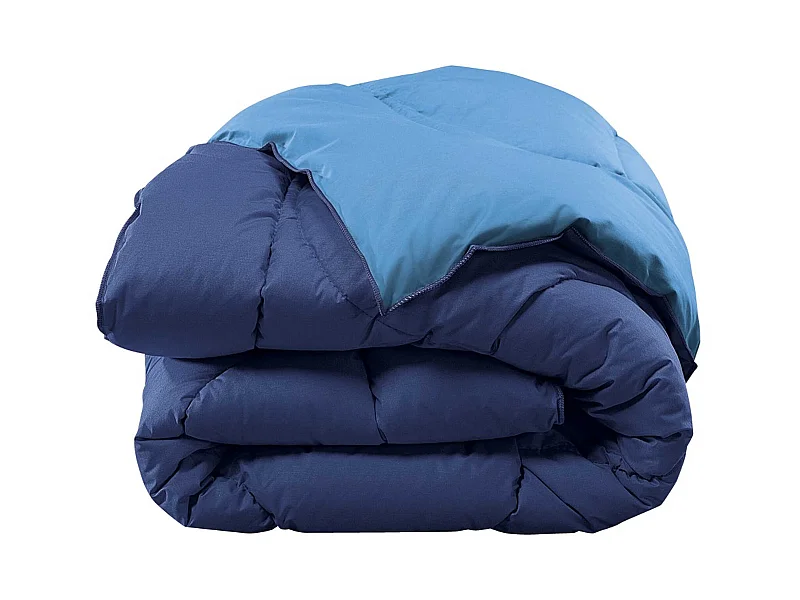 Édredon gonflant bicolore bleu jean-bleu océan Terre de Nuit 140x150