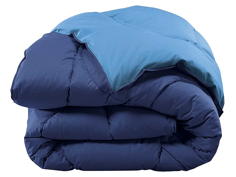 Édredon gonflant bicolore bleu jean-bleu océan Terre de Nuit 140x150