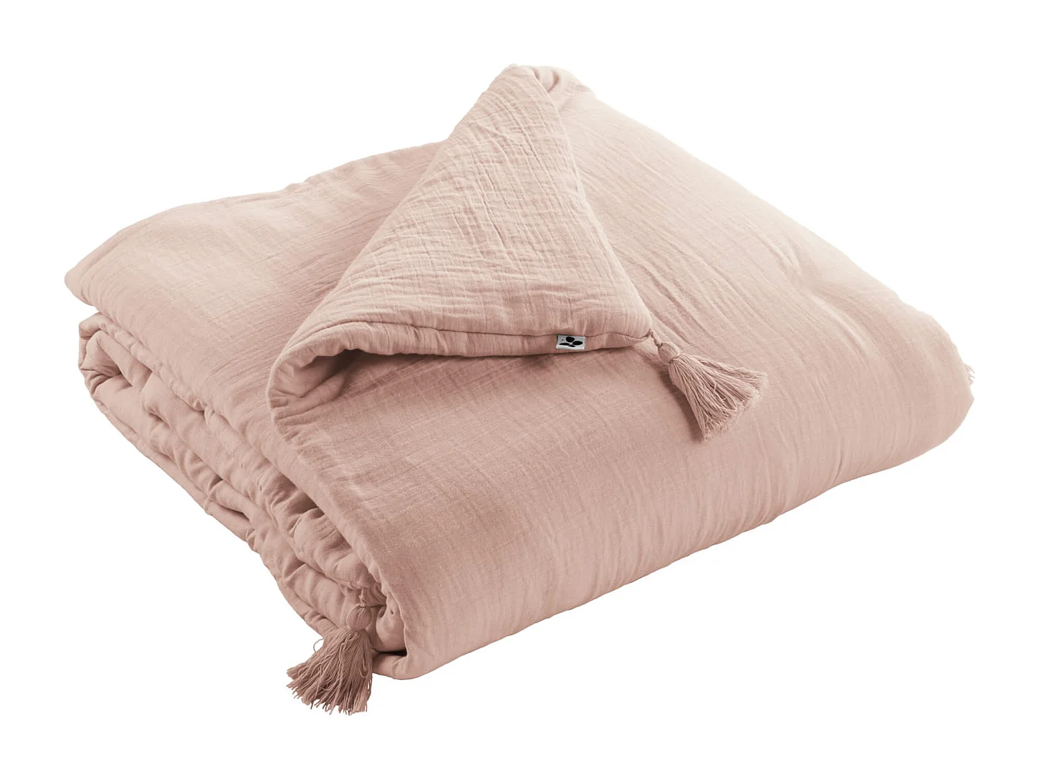 Couvre-lit double gaze de coton rose 150x150 cm