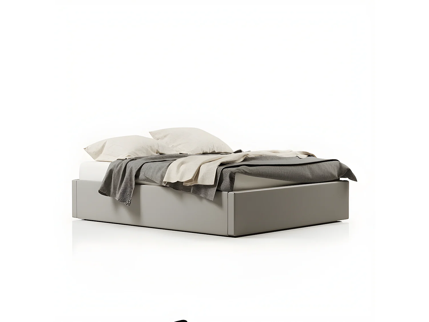 Sommier Coffre De Rangement Room - Couleurs - Gris, Tailles - 140x190