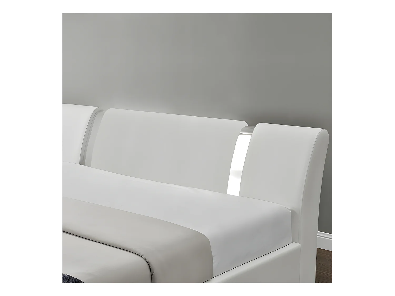 Lit Coffre Sommier Relevable Nova - Couleurs - Blanc, Tailles - 140x190