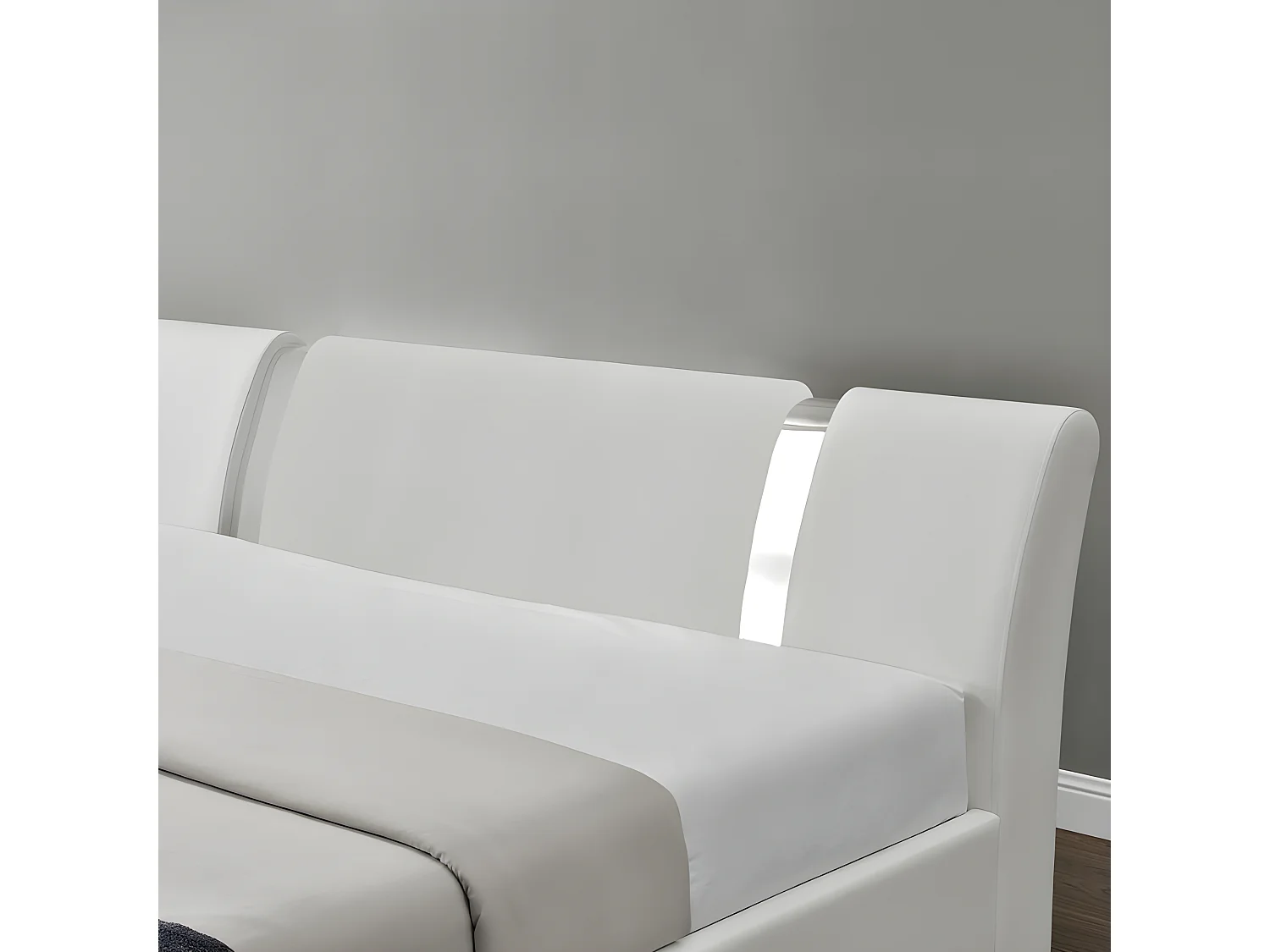 Lit Coffre Sommier Relevable Nova - Couleurs - Blanc, Tailles - 180x200