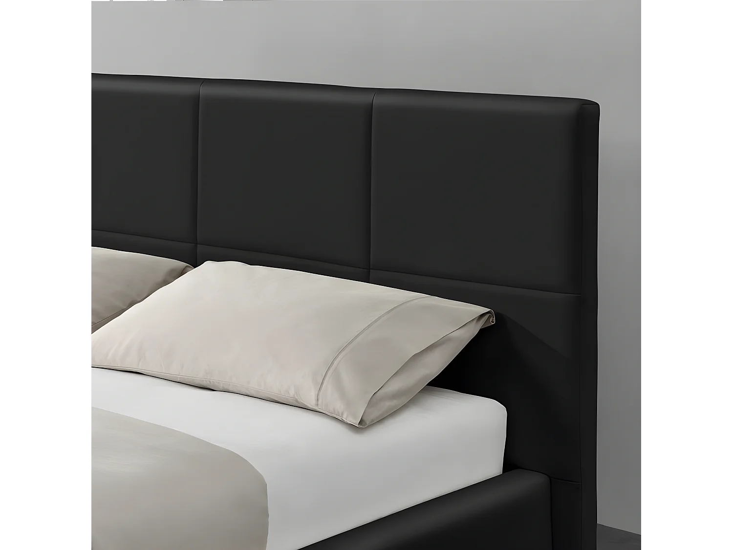 Lit Design Alexi Avec Sommier Et Coffre De Rangement - Couleurs - Noir, Tailles - 180x200