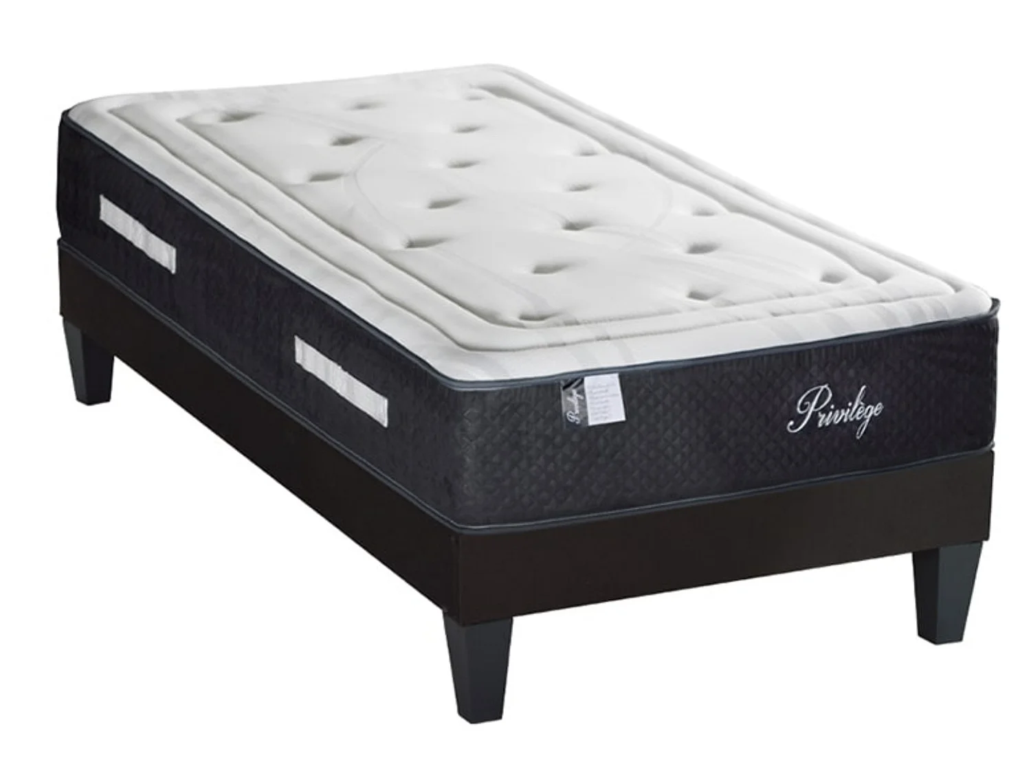 Ensemble Privilège 180x200 cm Matelas Ressorts ensachés + Sommier Bois
