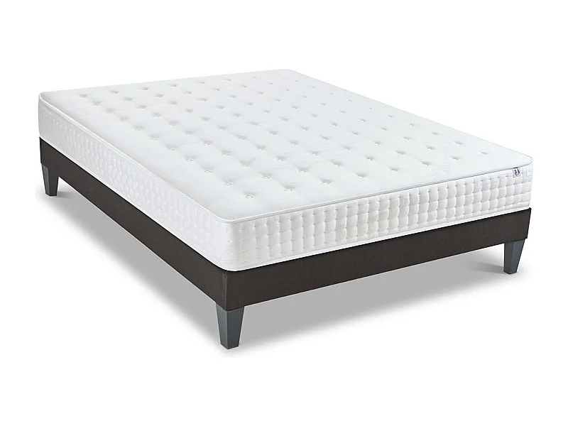 OLYMPE LITERIE | Ensemble APOLLON 90x200 cm | Matelas Mémoire de forme + Sommier Bois