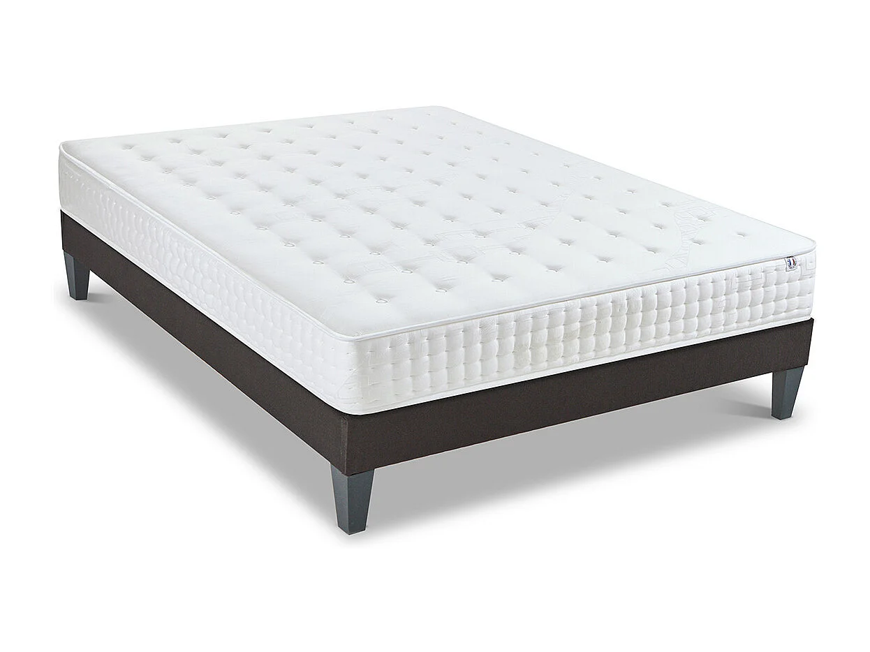 OLYMPE LITERIE | Ensemble APOLLON 90x200 cm | Matelas Mémoire de forme + Sommier Bois