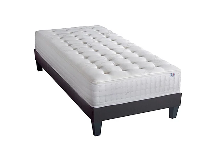 OLYMPE LITERIE | Ensemble APOLLON 90x200 cm | Matelas Mémoire de forme + Sommier Bois